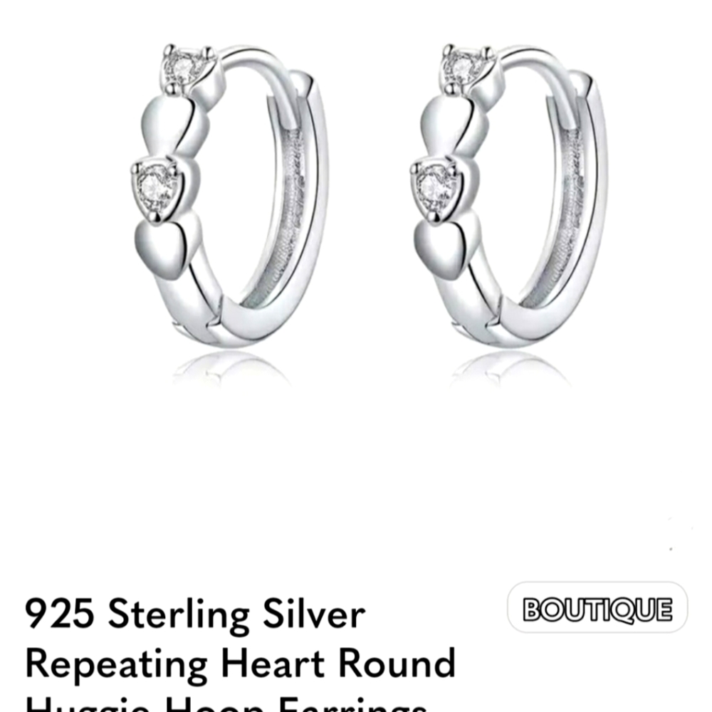 Sterling Silver Huggies hoop earrings
